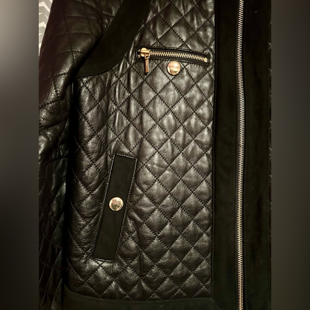 Antonio Melani | REAL Leather Quilted Jacket, Size S - Picture 4 of 7